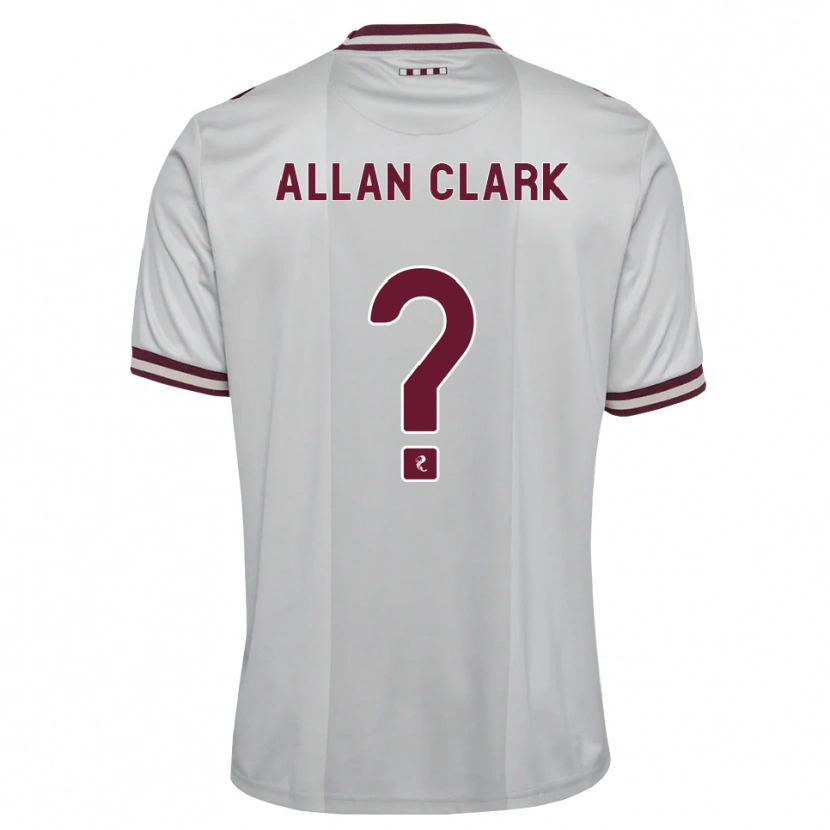Danxen Dames Allan Clark #0 Wit Bordeauxrood Uitshirt Uittenue 2026/27 T-Shirt