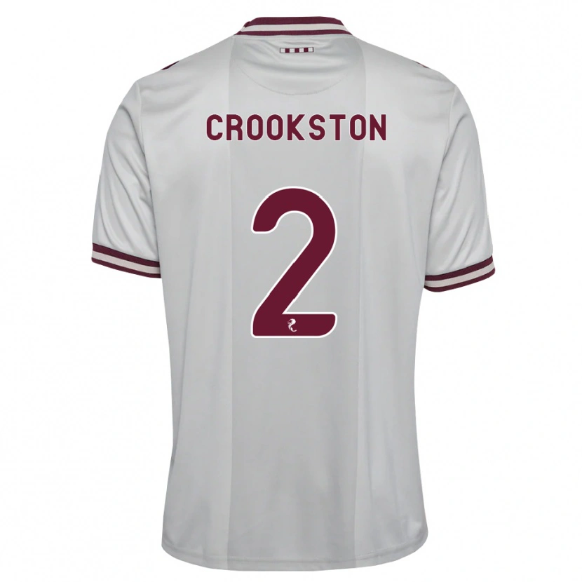 Danxen Dames Gregor Crookston #2 Wit Bordeauxrood Uitshirt Uittenue 2026/27 T-Shirt