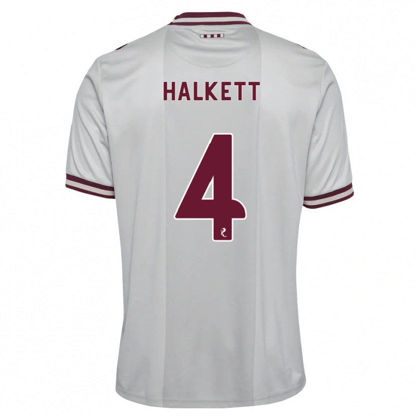 Danxen Dames Craig Halkett #4 Wit Bordeauxrood Uitshirt Uittenue 2026/27 T-Shirt