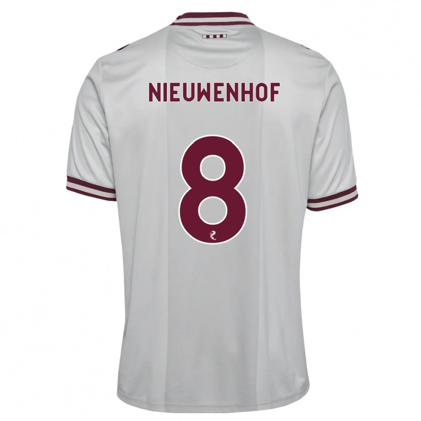 Danxen Dames Calem Nieuwenhof #8 Wit Bordeauxrood Uitshirt Uittenue 2026/27 T-Shirt