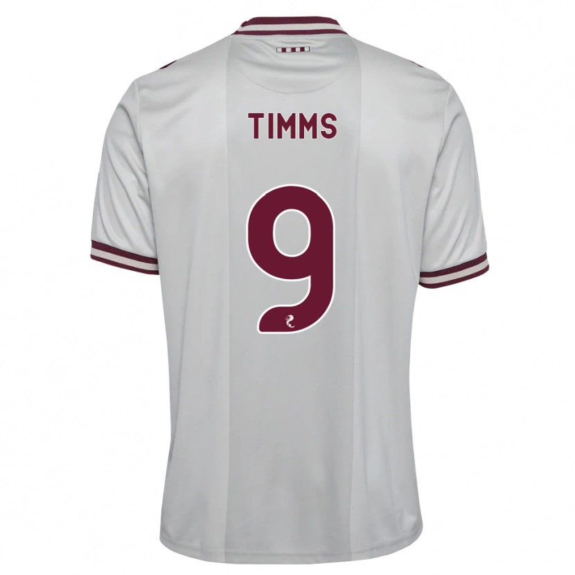 Danxen Dames Georgia Timms #9 Wit Bordeauxrood Uitshirt Uittenue 2026/27 T-Shirt