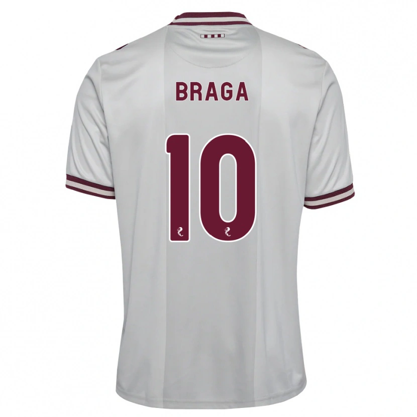Danxen Dames Cláudio Braga #10 Wit Bordeauxrood Uitshirt Uittenue 2026/27 T-Shirt