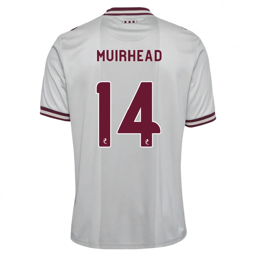 Danxen Dames Owen Muirhead #14 Wit Bordeauxrood Uitshirt Uittenue 2026/27 T-Shirt
