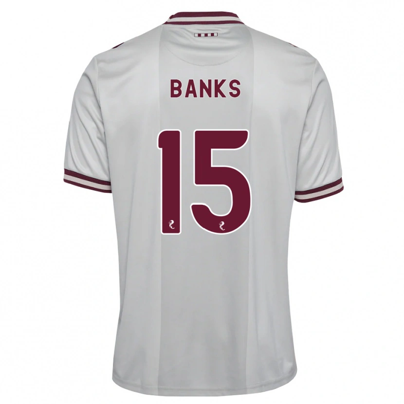 Danxen Dames Euan Banks #15 Wit Bordeauxrood Uitshirt Uittenue 2026/27 T-Shirt