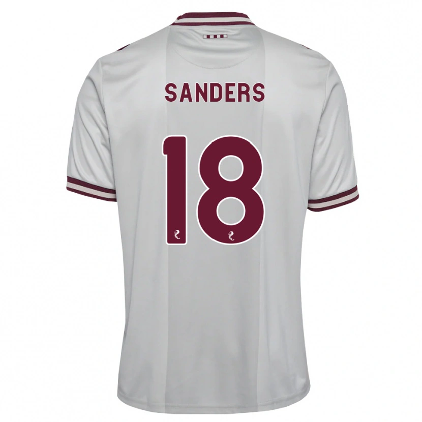 Danxen Dames Charlie Sanders #18 Wit Bordeauxrood Uitshirt Uittenue 2026/27 T-Shirt