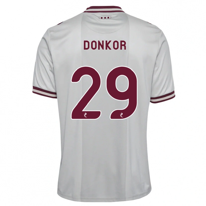 Danxen Dames Jaedon Donkor #29 Wit Bordeauxrood Uitshirt Uittenue 2026/27 T-Shirt