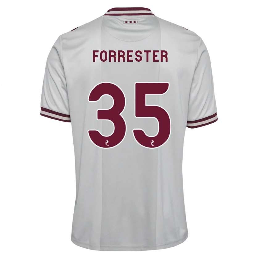 Danxen Dames Adam Forrester #35 Wit Bordeauxrood Uitshirt Uittenue 2026/27 T-Shirt