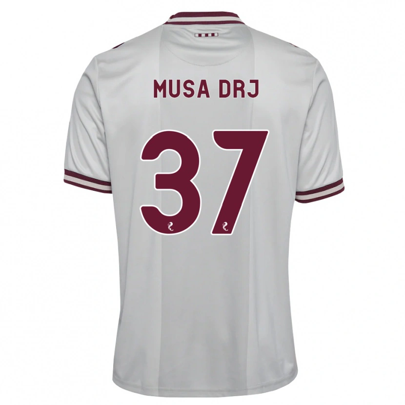 Danxen Dames Musa Drammeh #37 Wit Bordeauxrood Uitshirt Uittenue 2026/27 T-Shirt