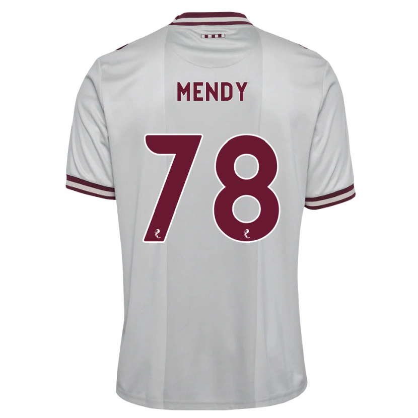 Danxen Dames Laurent Mendy #78 Wit Bordeauxrood Uitshirt Uittenue 2026/27 T-Shirt