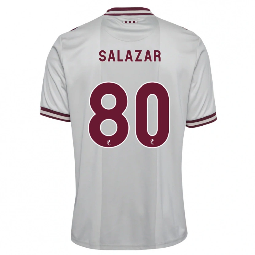 Danxen Dames Andrés Salazar #80 Wit Bordeauxrood Uitshirt Uittenue 2026/27 T-Shirt