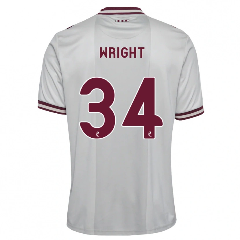 Danxen Dames Kieran Wright #34 Wit Bordeauxrood Uitshirt Uittenue 2026/27 T-Shirt