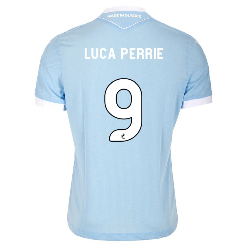 Danxen Dames Luca Perrie #9 Lichthemelsblauw Wit Uitshirt Uittenue 2026/27 T-Shirt