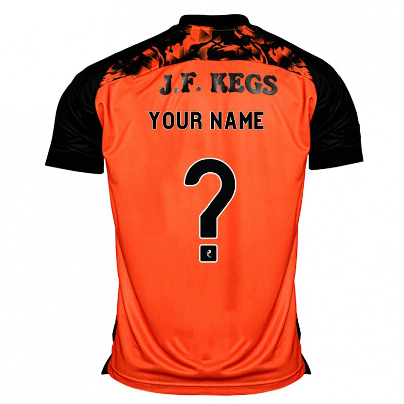 Danxen Kinderen Uw Naam #0 Oranje Zwart Wit Thuisshirt Thuistenue 2026/27 T-Shirt
