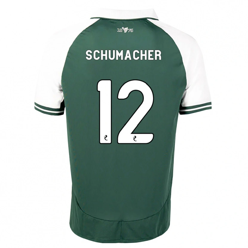 Danxen Kinderen Noa Schumacher #12 Zeegroen Wit Thuisshirt Thuistenue 2026/27 T-Shirt