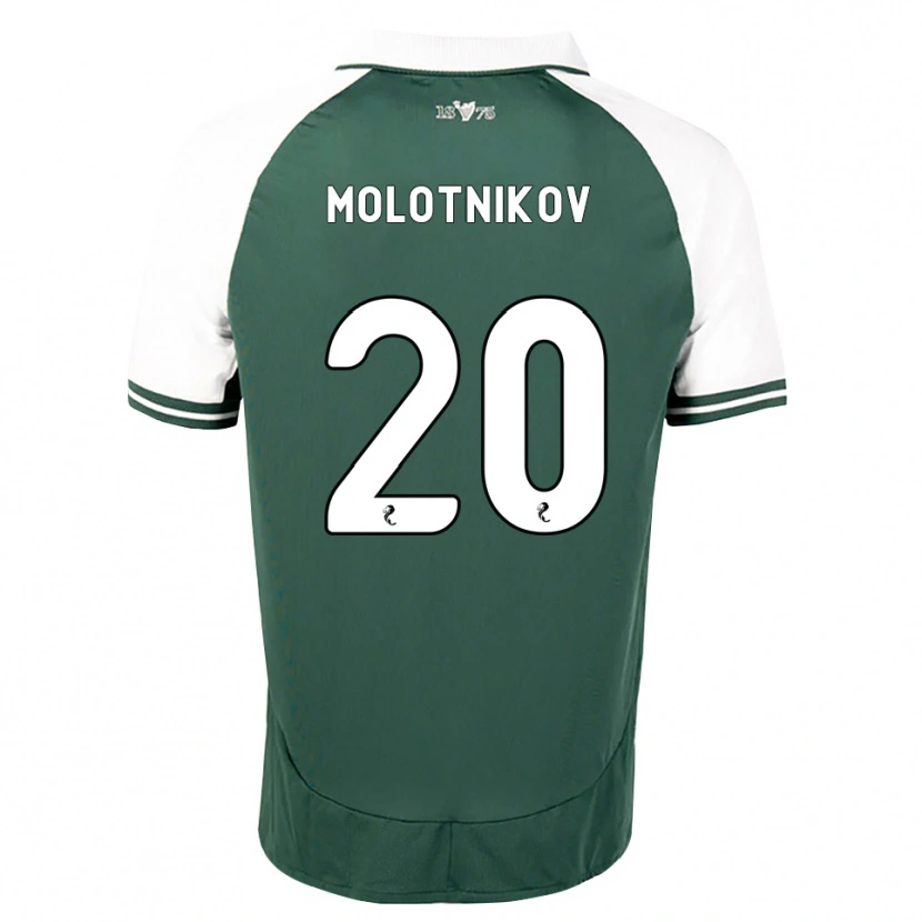 Danxen Kinderen Rudi Molotnikov #20 Zeegroen Wit Thuisshirt Thuistenue 2026/27 T-Shirt