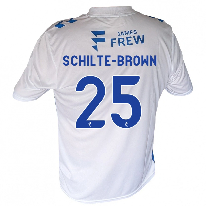 Danxen Kinderen Ethan Schilte-Brown #25 Koningsblauw Wit Thuisshirt Thuistenue 2026/27 T-Shirt