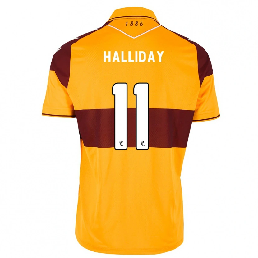 Danxen Kinderen Andy Halliday #11 Kastanjebruin Oranje Thuisshirt Thuistenue 2026/27 T-Shirt