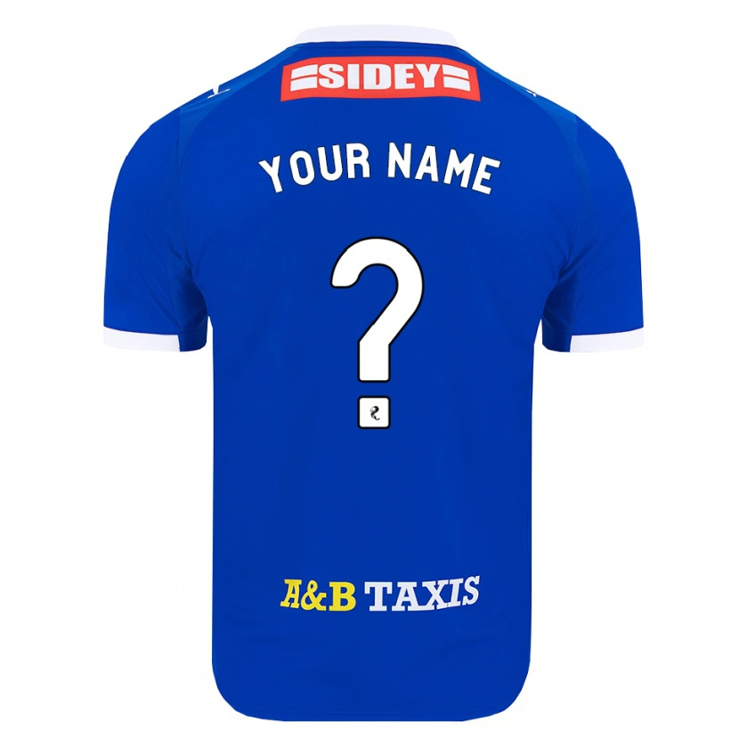 Danxen Kinderen Uw Naam #0 Blauw Rood Geel Thuisshirt Thuistenue 2026/27 T-Shirt