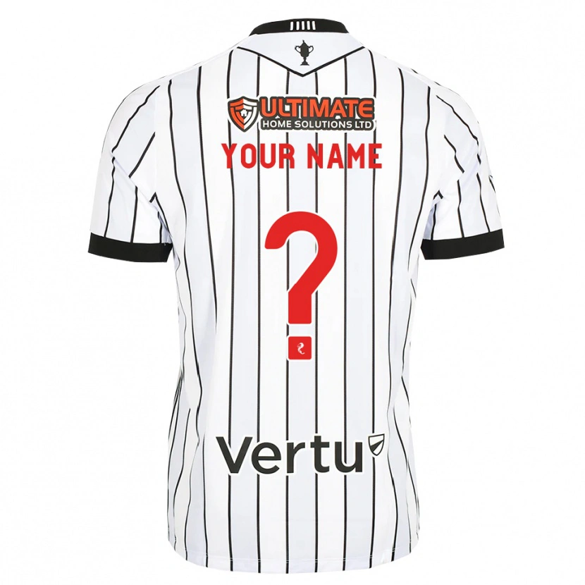 Danxen Kinderen Uw Naam #0 Wit Zwart Rood Thuisshirt Thuistenue 2026/27 T-Shirt