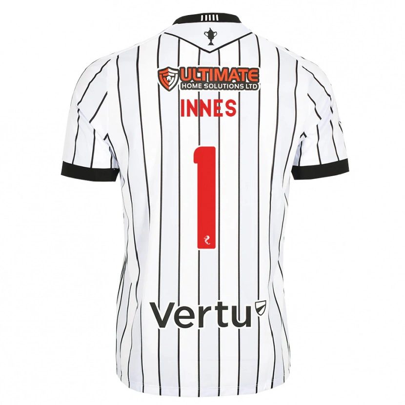 Danxen Kinderen Charlie Innes #1 Wit Zwart Rood Thuisshirt Thuistenue 2026/27 T-Shirt