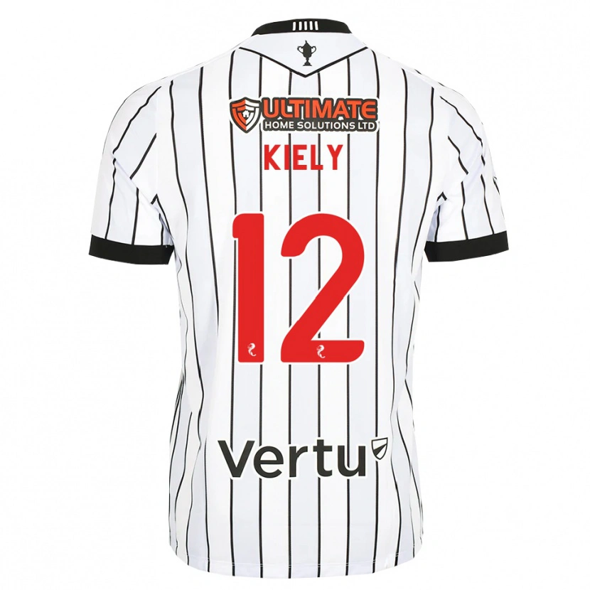 Danxen Kinderen Noel Kiely #12 Wit Zwart Rood Thuisshirt Thuistenue 2026/27 T-Shirt