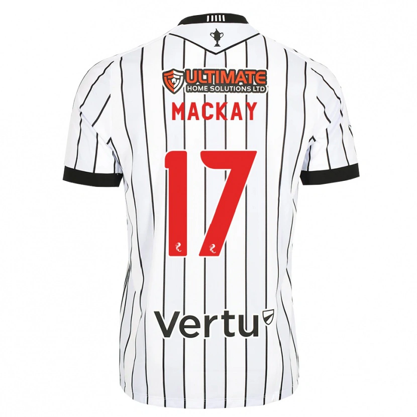 Danxen Kinderen Rory Mackay #17 Wit Zwart Rood Thuisshirt Thuistenue 2026/27 T-Shirt