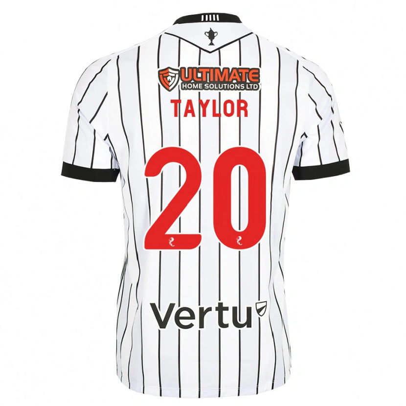 Danxen Kinderen Fraser Taylor #20 Wit Zwart Rood Thuisshirt Thuistenue 2026/27 T-Shirt