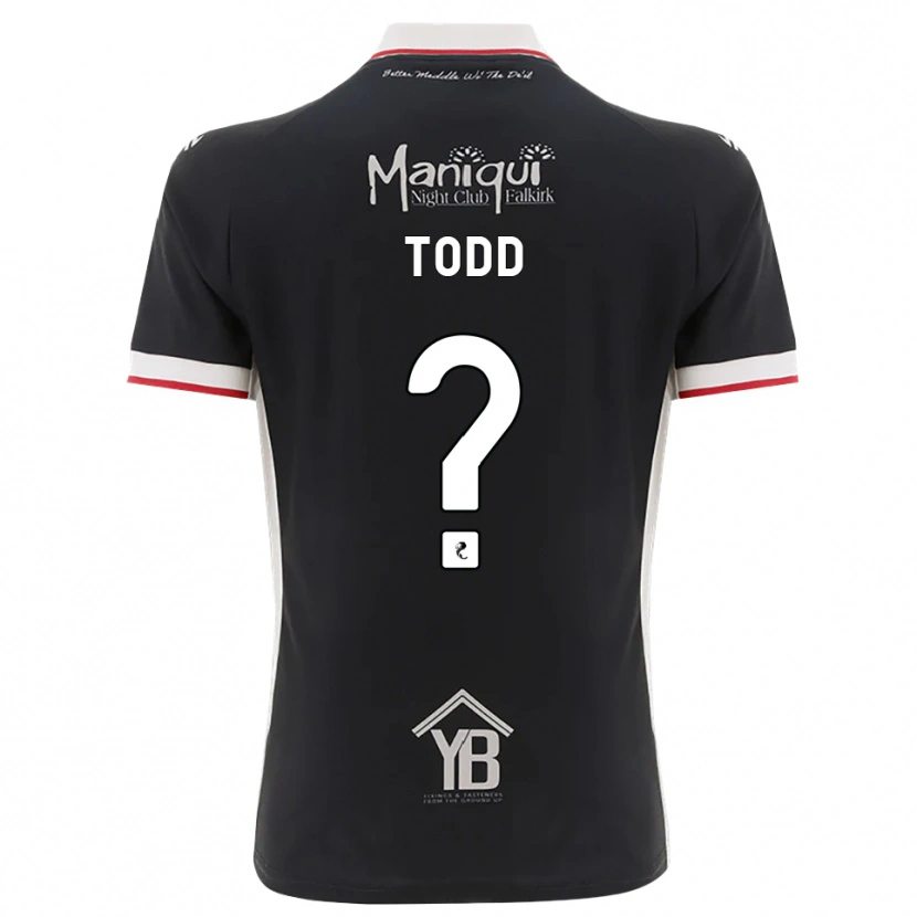 Danxen Kinderen Shannon Todd #0 Zwart Wit Rood Thuisshirt Thuistenue 2026/27 T-Shirt
