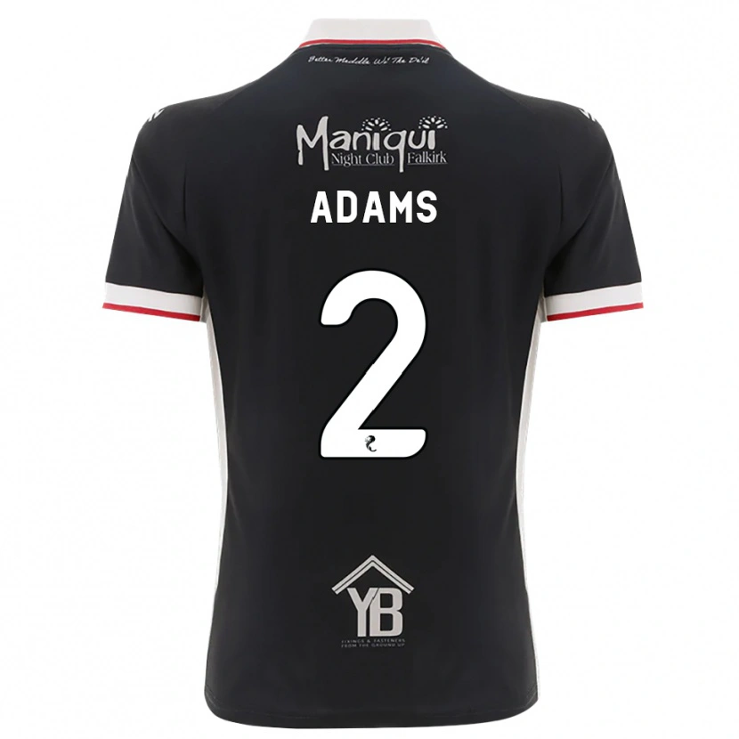 Danxen Kinderen Keelan Adams #2 Zwart Wit Rood Thuisshirt Thuistenue 2026/27 T-Shirt