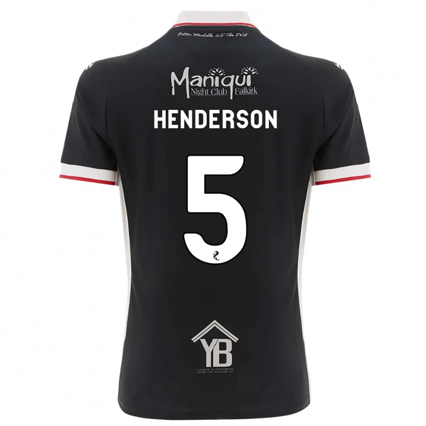 Danxen Kinderen Liam Henderson #5 Zwart Wit Rood Thuisshirt Thuistenue 2026/27 T-Shirt