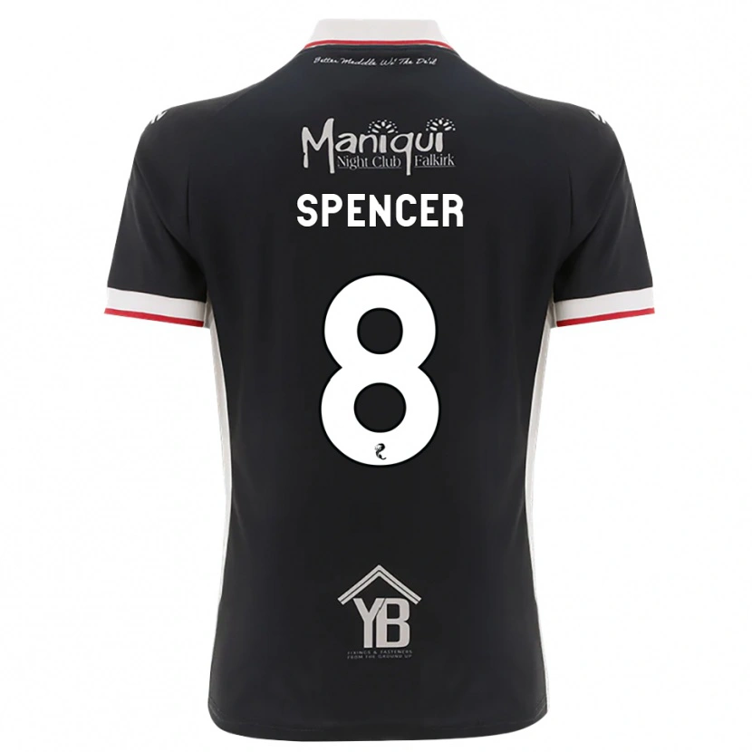 Danxen Kinderen Brad Spencer #8 Zwart Wit Rood Thuisshirt Thuistenue 2026/27 T-Shirt