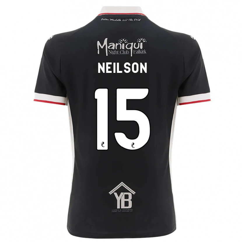 Danxen Kinderen Lewis Neilson #15 Zwart Wit Rood Thuisshirt Thuistenue 2026/27 T-Shirt