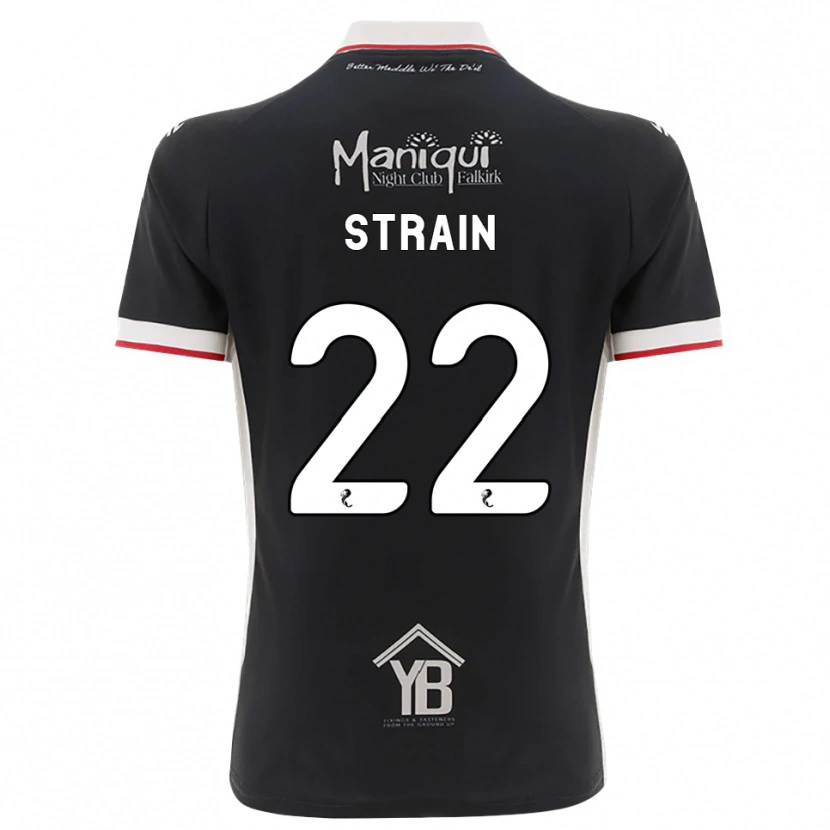 Danxen Kinderen Ryan Strain #22 Zwart Wit Rood Thuisshirt Thuistenue 2026/27 T-Shirt