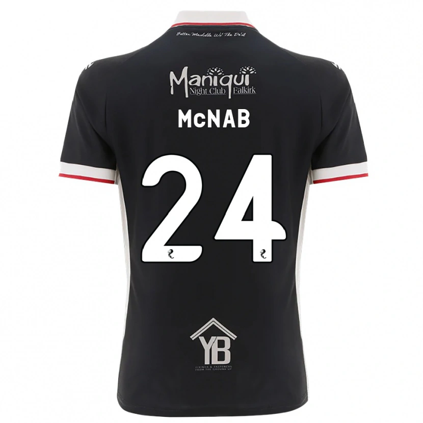 Danxen Kinderen Cameron Mcnab #24 Zwart Wit Rood Thuisshirt Thuistenue 2026/27 T-Shirt