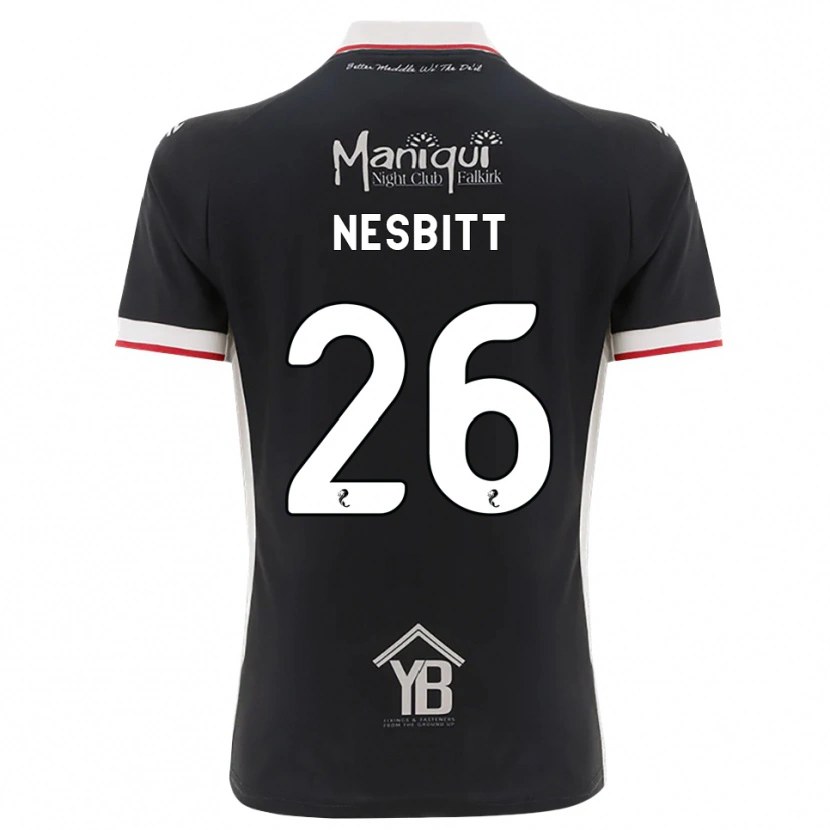 Danxen Kinderen Aidan Nesbitt #26 Zwart Wit Rood Thuisshirt Thuistenue 2026/27 T-Shirt