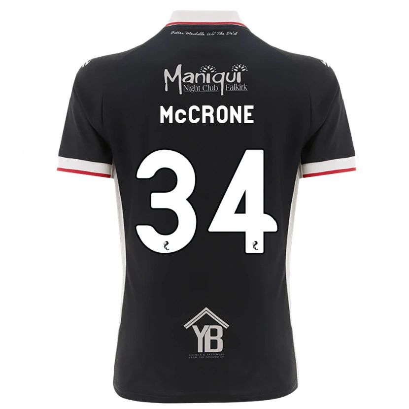Danxen Kinderen Caelan Mccrone #34 Zwart Wit Rood Thuisshirt Thuistenue 2026/27 T-Shirt