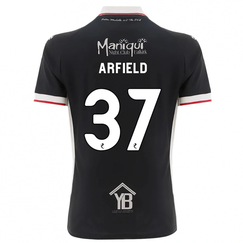 Danxen Kinderen Scott Arfield #37 Zwart Wit Rood Thuisshirt Thuistenue 2026/27 T-Shirt