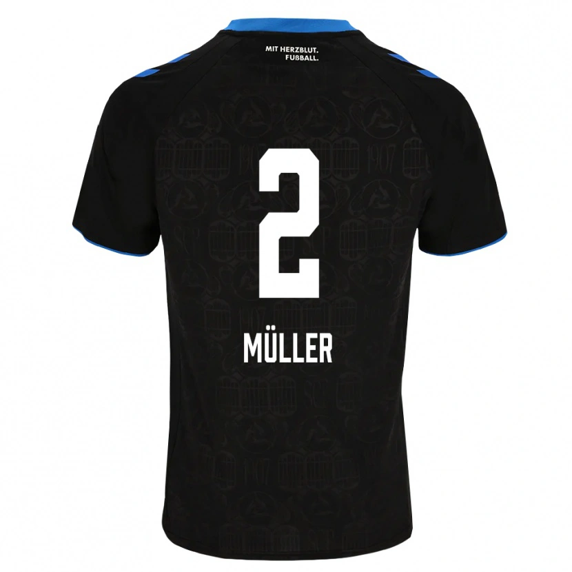 Danxen Kinderen Ruben Müller #2 Zwart Wit Rood Thuisshirt Thuistenue 2026/27 T-Shirt