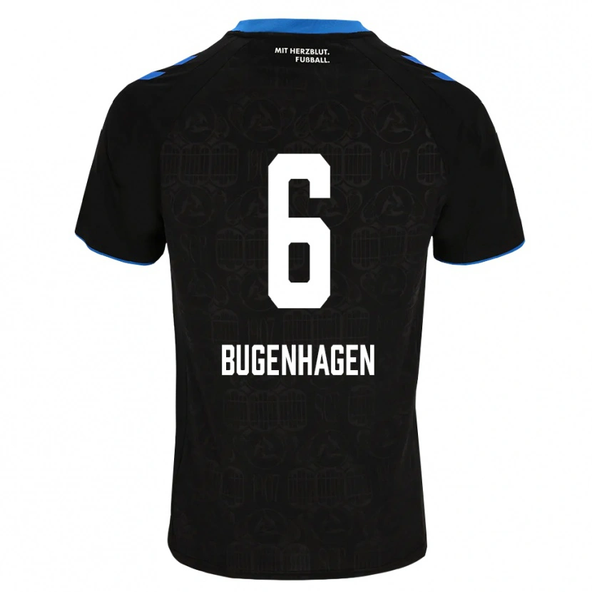 Danxen Kinderen Julius Bugenhagen #6 Zwart Wit Rood Thuisshirt Thuistenue 2026/27 T-Shirt