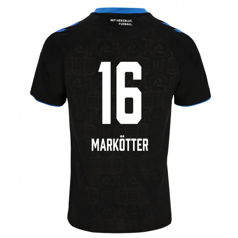 Danxen Kinderen Jonah Markötter #16 Zwart Wit Rood Thuisshirt Thuistenue 2026/27 T-Shirt
