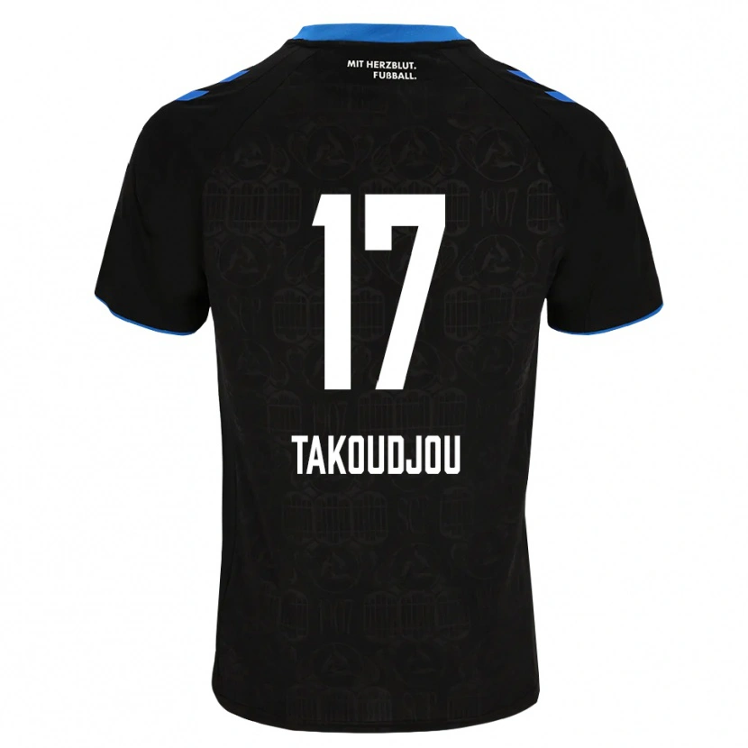 Danxen Kinderen Alan Takoudjou Somolinos #17 Zwart Wit Rood Thuisshirt Thuistenue 2026/27 T-Shirt
