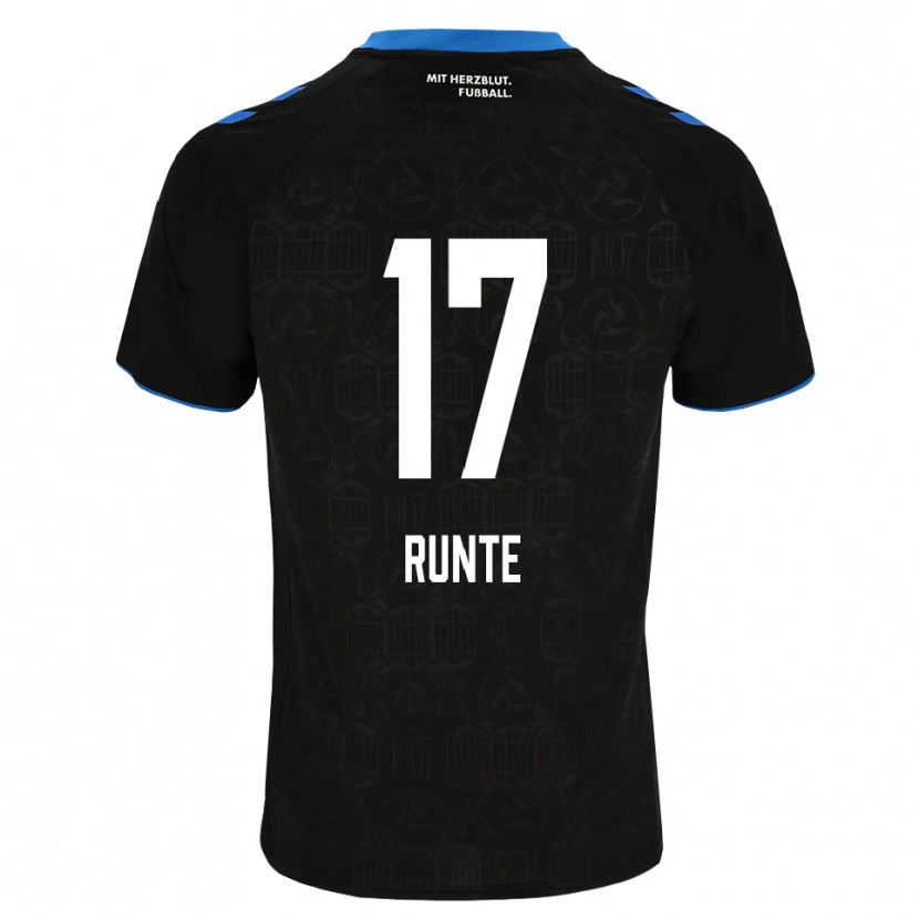 Danxen Kinderen Marlon Runte #17 Zwart Wit Rood Thuisshirt Thuistenue 2026/27 T-Shirt