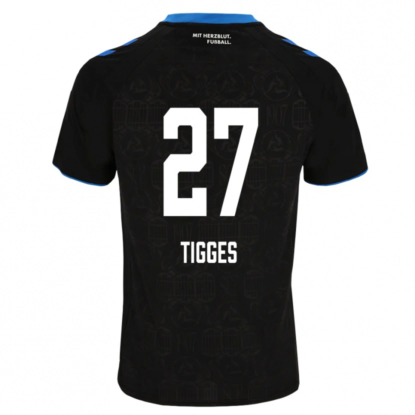 Danxen Kinderen Steffen Tigges #27 Zwart Wit Rood Thuisshirt Thuistenue 2026/27 T-Shirt