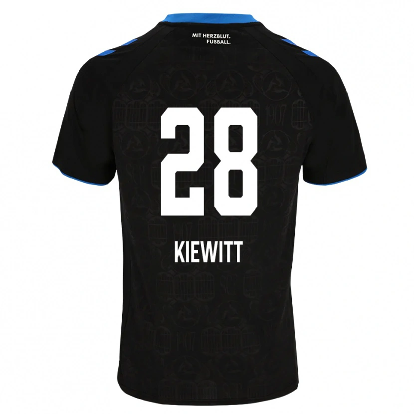 Danxen Kinderen Lucas Kiewitt #28 Zwart Wit Rood Thuisshirt Thuistenue 2026/27 T-Shirt