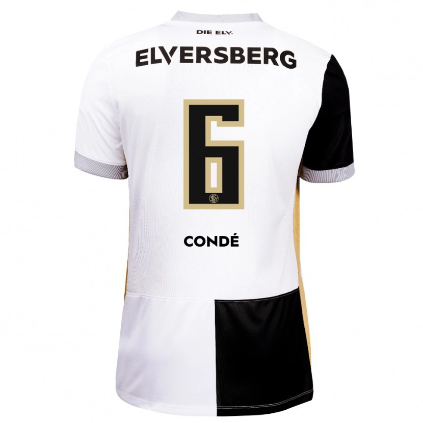 Danxen Kinderen Amara Condé #6 Zwart Wit Bruin Thuisshirt Thuistenue 2026/27 T-Shirt