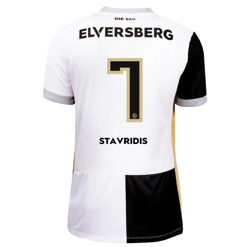 Danxen Kinderen Angelos Stavridis #7 Zwart Wit Bruin Thuisshirt Thuistenue 2026/27 T-Shirt