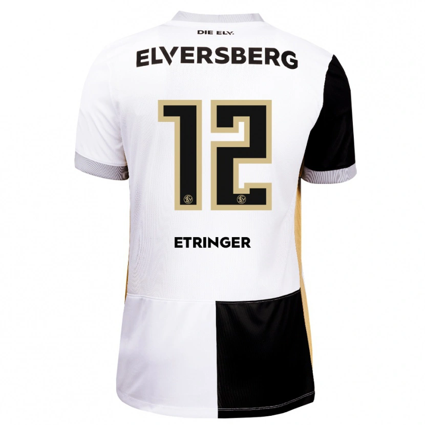 Danxen Kinderen Elias Etringer #12 Zwart Wit Bruin Thuisshirt Thuistenue 2026/27 T-Shirt