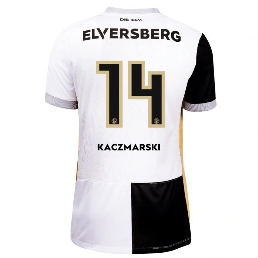 Danxen Kinderen Piotr Kaczmarski #14 Zwart Wit Bruin Thuisshirt Thuistenue 2026/27 T-Shirt