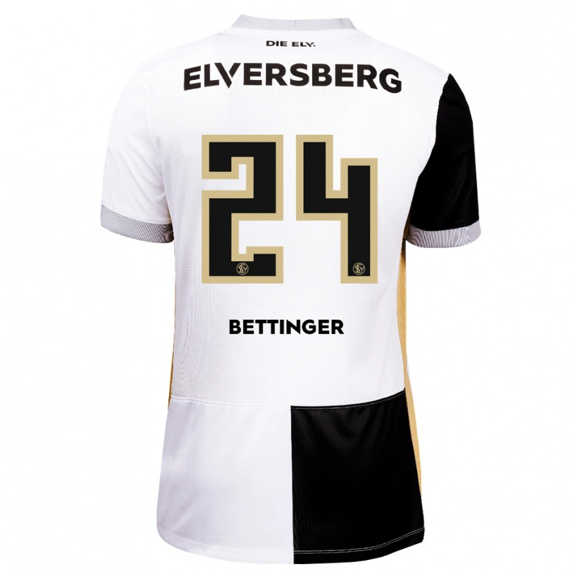 Danxen Kinderen Pierre Bettinger #24 Zwart Wit Bruin Thuisshirt Thuistenue 2026/27 T-Shirt