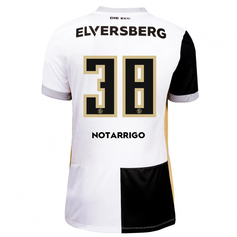 Danxen Kinderen Tyler Notarrigo #38 Zwart Wit Bruin Thuisshirt Thuistenue 2026/27 T-Shirt